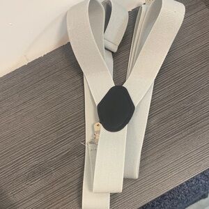 NWT gray suspenders